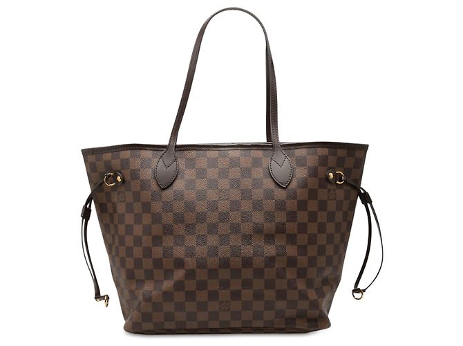 Louis Vuitton Brown Damier Ebene Neverfull MM Marrone