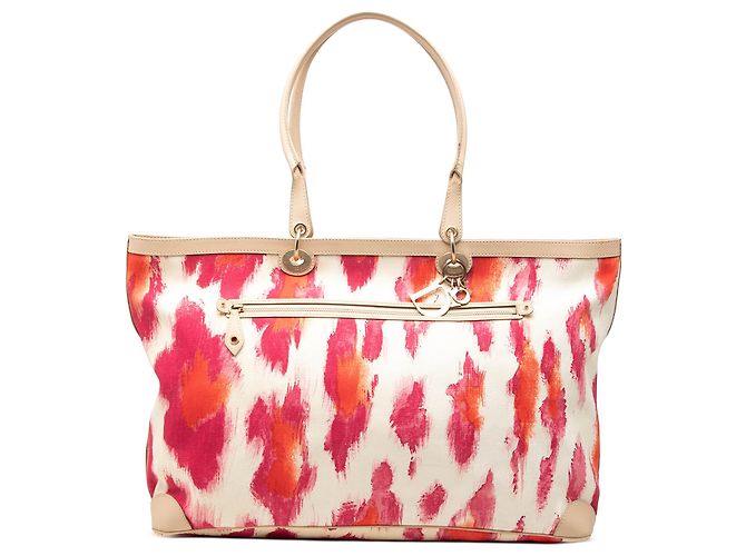 Tote Dior St Tropez Large em tela impressa marrom Bege