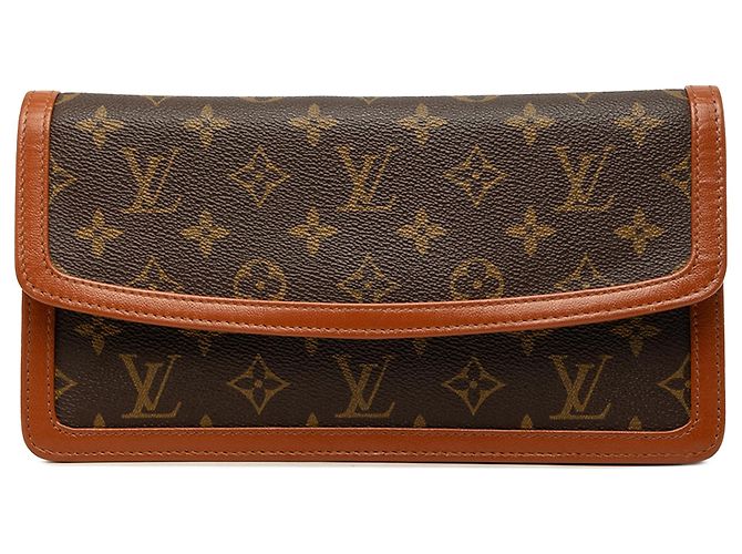 Louis Vuitton Brown Monogram Pochette Dame PM Castaño