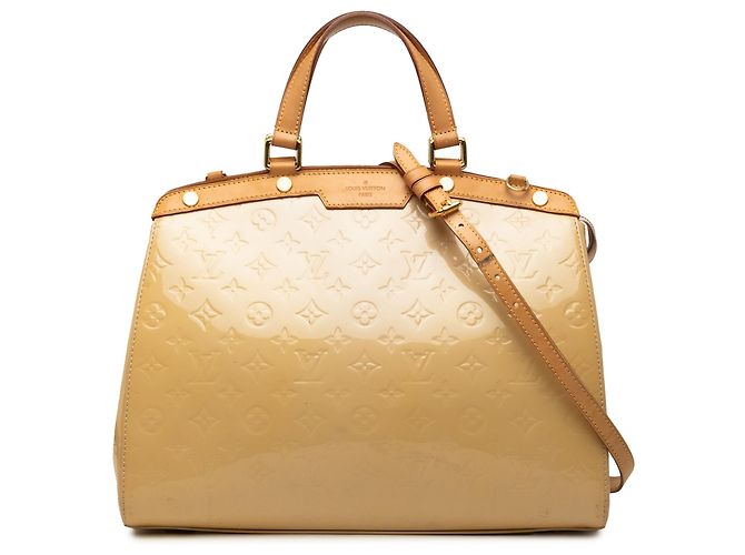 Louis Vuitton Beige Monogram Vernis Brea GM