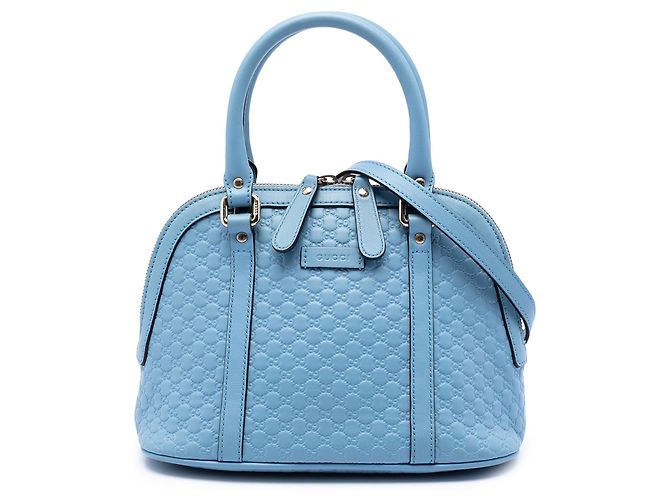 Borsa Dome Mini Microguccissima Blu Gucci Blu chiaro