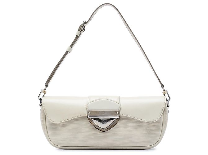 Louis Vuitton White Epi Pochette Montaigne
