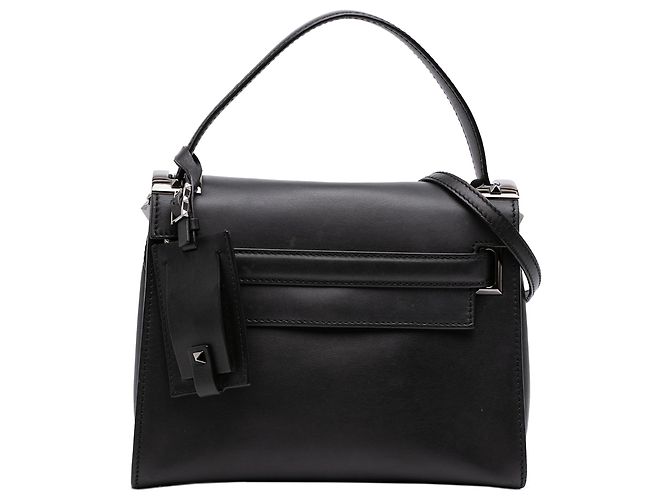 Valentino Borsa My Rockstud Frame Small in pelle nera Nero