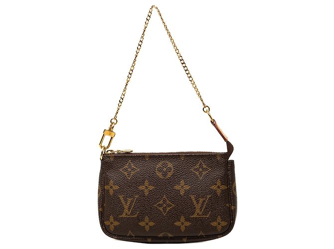 Louis Vuitton Brown Monogram Mini Pochette Accessoires Marrom