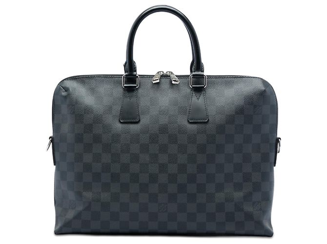 Louis Vuitton Black Damier Graphite Porte Documents Jour Nero