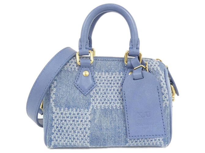 Speedy Louis Vuitton Damier Denim Handtasche Blau