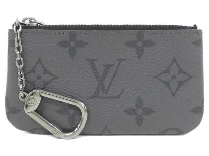 Louis Vuitton Monogram Eclipse Reverse Coin Case Nero Grigio