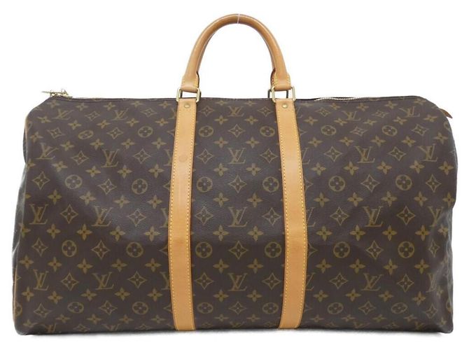 Bolsa Boston Louis Vuitton Monogram Keepall 55cm Marrom