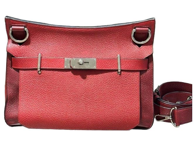 Hermès Jypsiere 31 Bolso de hombro Roja
