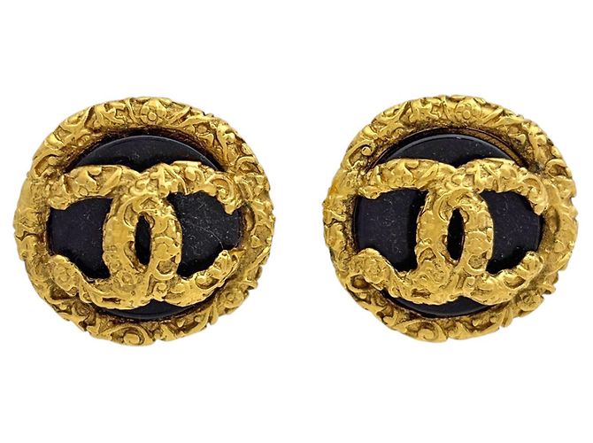 Boucles d'oreilles clips Chanel Gold Doré
