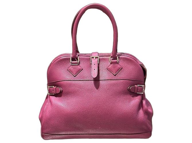 Bolsa de mão Hermès Atlas 35 em couro rosa