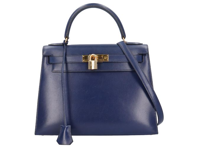 Hermès Borsa a tracolla Hermes Kelly 28 Blu Blu navy