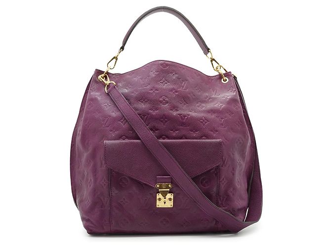 Louis Vuitton Leather Hobos Metis Roxo