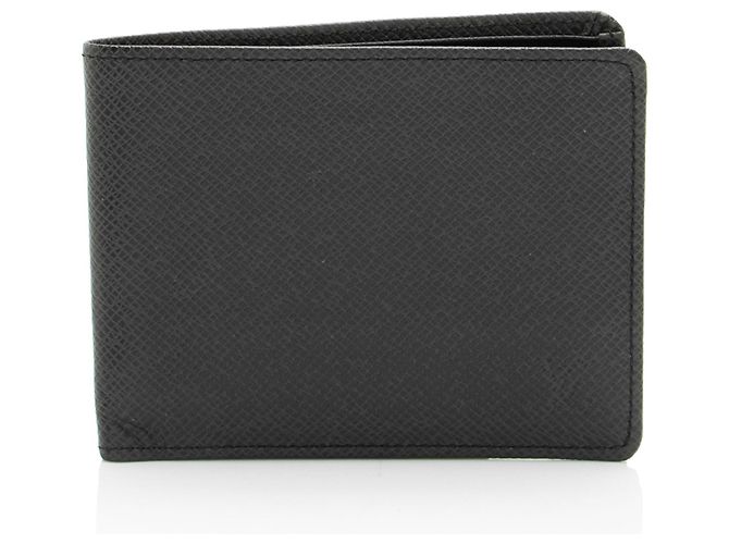 Portefeuille Multiple en cuir Taiga Louis Vuitton Noir