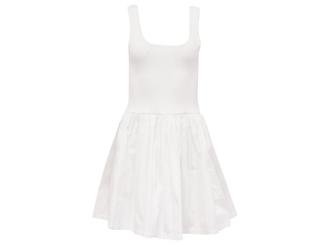 Autre Marque Vestido curto evasê sem mangas The Upside em algodão branco Cru