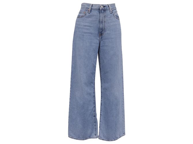 Jeans Levi's a vita alta a gamba larga in cotone blu