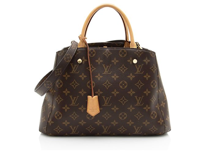 Sac Cabas Louis Vuitton Monogram Canvas Montaigne MM Marron