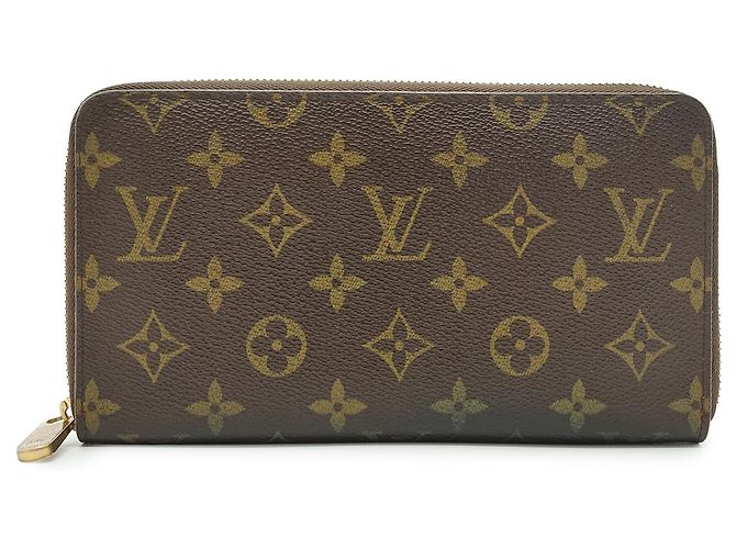 Cartera de lona Louis Vuitton Zippy Castaño