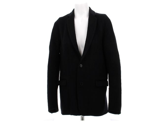 Dior Giacca in cashmere blu navy, interno grigio