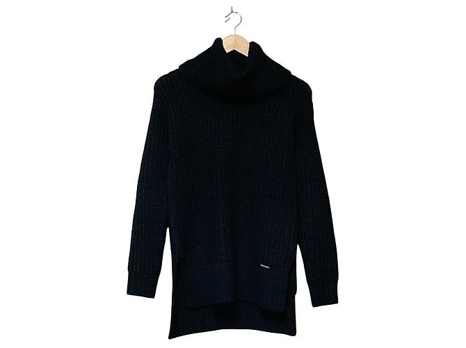 Ralph Lauren Polo Sport Pullover de malha grossa com gola alta Preto