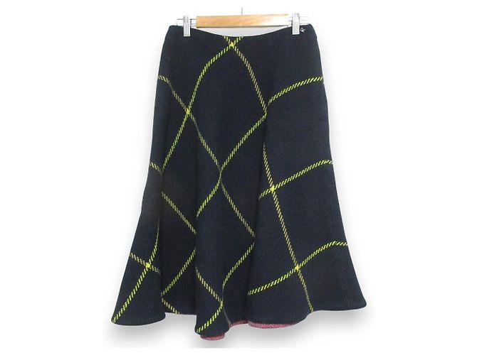 Autre Marque Falda de tweed Double Cross 45R Verde