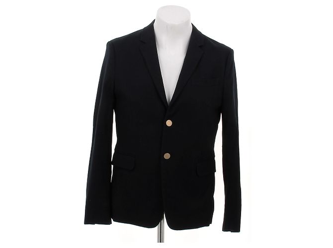 Prada Blazer blu navy con bottoni dorati
