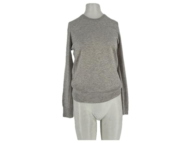 Autre Marque Grauer Kaschmirpullover 