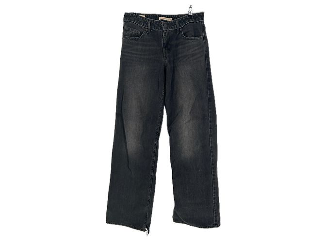 Vaqueros Low Loose Levi's Grises de Algodón 