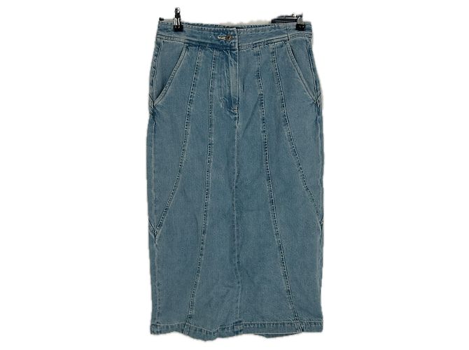 Levi's Gonna midi in denim con ritagli Blu