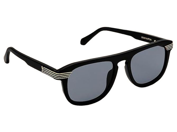 Louis Vuitton Rund-eckige Sonnenbrille Schwarz