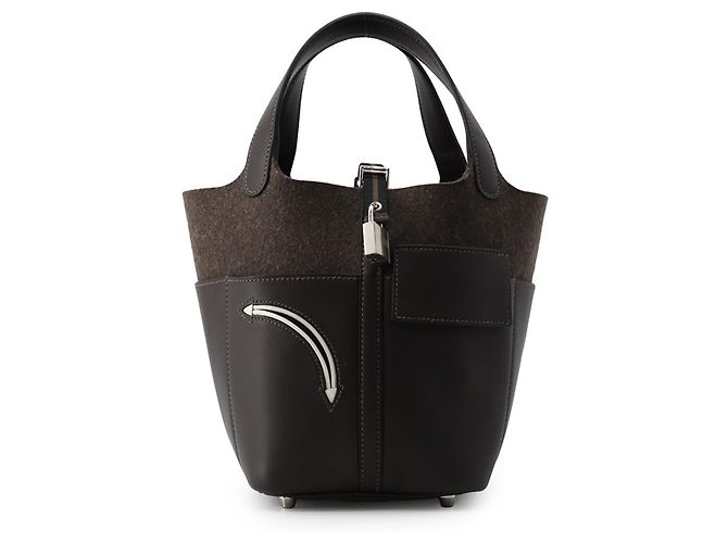 Hermès Bolsa Hermes Picotin Lock PM Damier ebene