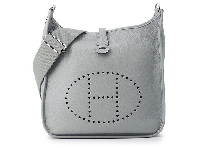 Hermès Bolsa de Ombro Hermes Evelyne 3 PM Marrom Azul