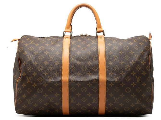 Borsa Boston Louis Vuitton Monogram Keepall 50 Marrone