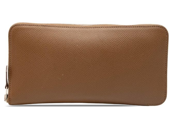 Hermès Hermes Azap Long Wallet in Brown Epsom Leather