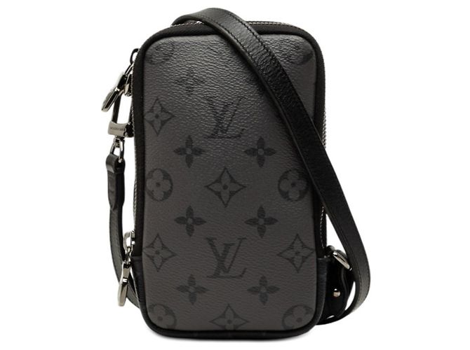 Borsa Louis Vuitton Monogram Eclipse Reverse Marrone Nero 