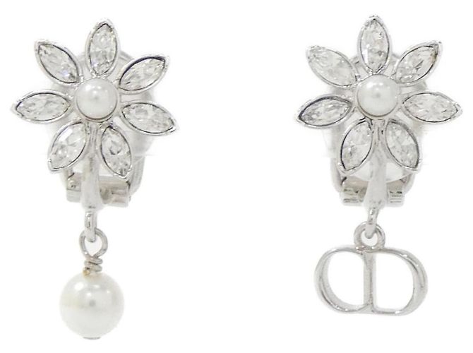 Orecchini Christian Dior Bloom Argento Bianco
