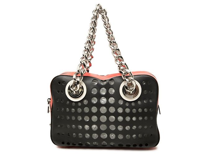 Tote Sac cabas Prada City Fori Noir Rouge