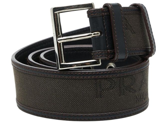 Cinto Prada Logo em Brown Marrom