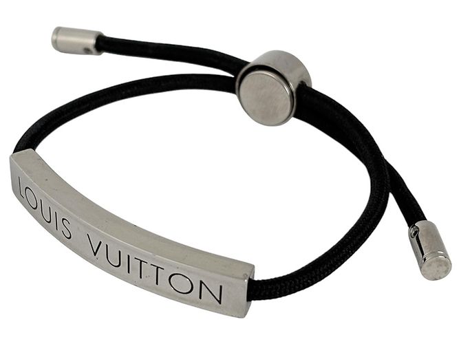 Pulsera Louis Vuitton LV Space Negro Plata