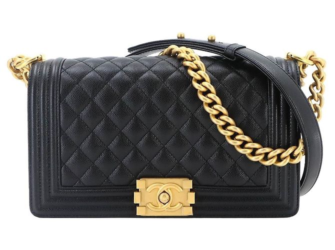 Le Boy Bolsa de Ombro Chanel Boy Chain Preto