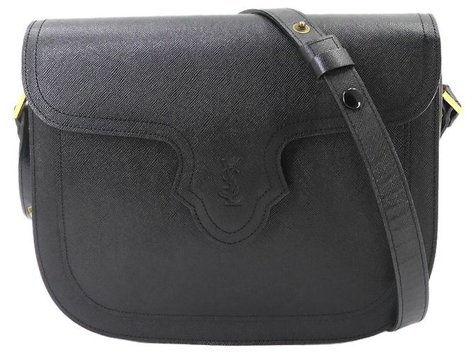 Borsa a tracolla in pelle nera Yves Saint Laurent Nero 