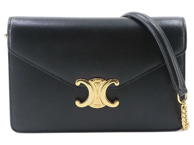 Céline Cartera con cadena Celine Margo Triomphe Negro
