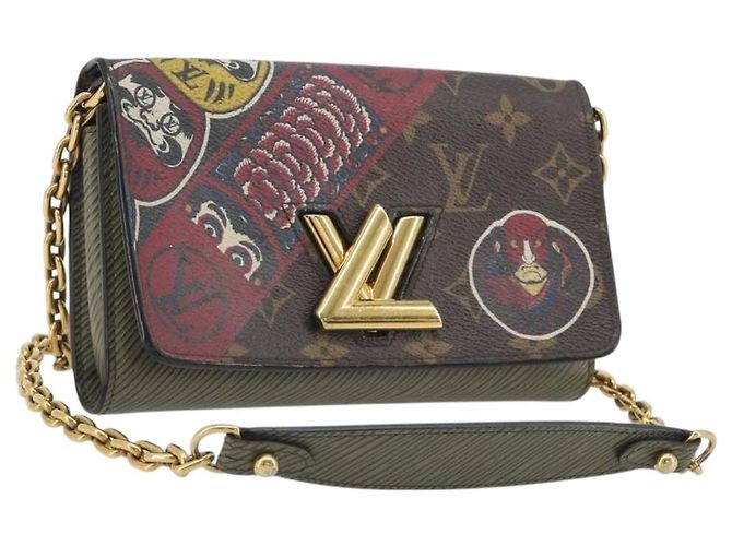 Borsa a tracolla LOUIS VUITTON Monogram Kabuki Twist MM LV Auth 167444A Monogramma