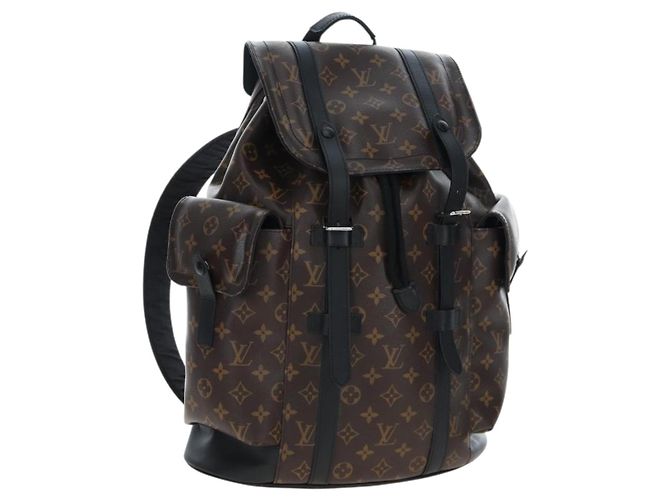 LOUIS VUITTON Monogram Macassar Christopher MM Backpack M43735 LV Auth 192839V Monograma