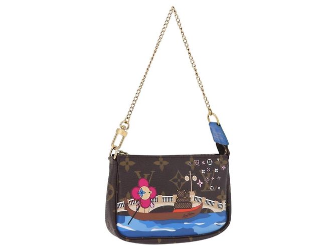 LOUIS VUITTON Monogram Vivienne Mini Pochette Accessoires M68489 Auth 195558M