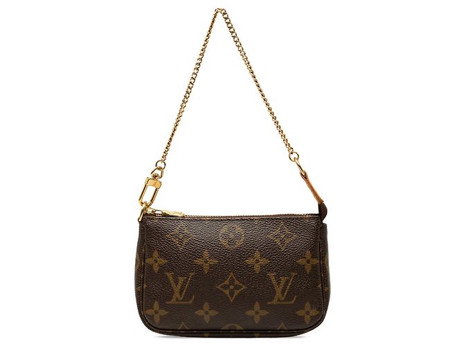 Bolsa Louis Vuitton Monogram Mini Pochette Accessoires Castanha Marrom