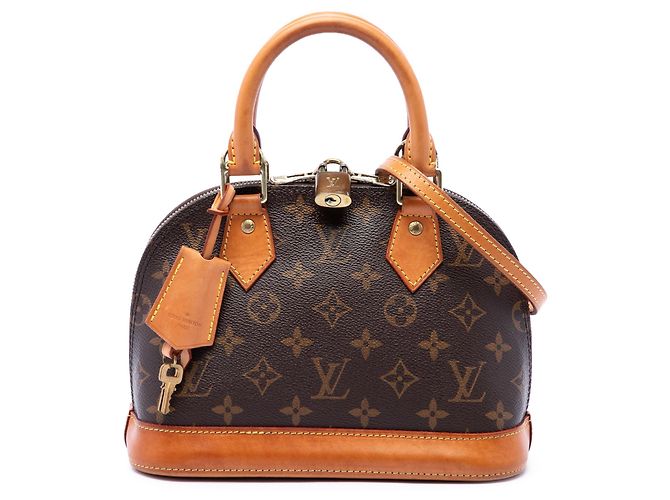 Borsa Satchel Louis Vuitton Monogram Alma BB Marrone