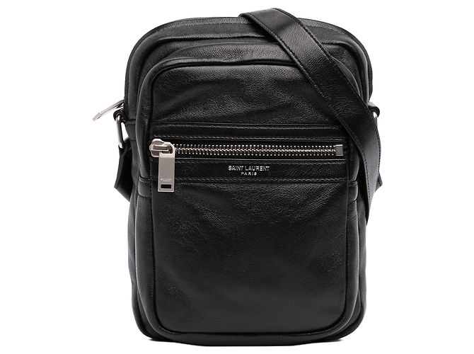 Borsa a tracolla Sid Saint Laurent in pelle nera Nero