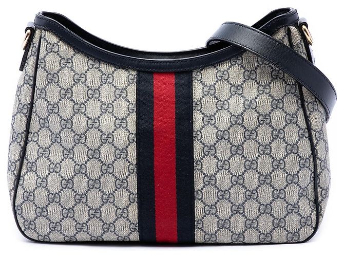 Borsa a tracolla Gucci GG Supreme Web Beige