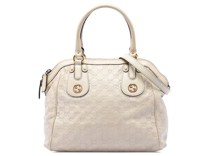 Bolso Scarlett Guccissima Medium blanco Gucci